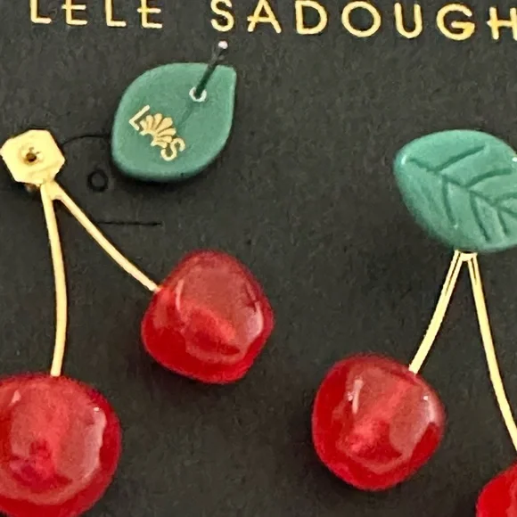LELE sadoughi cherry 🍒 earrings - Picture 6 of 11